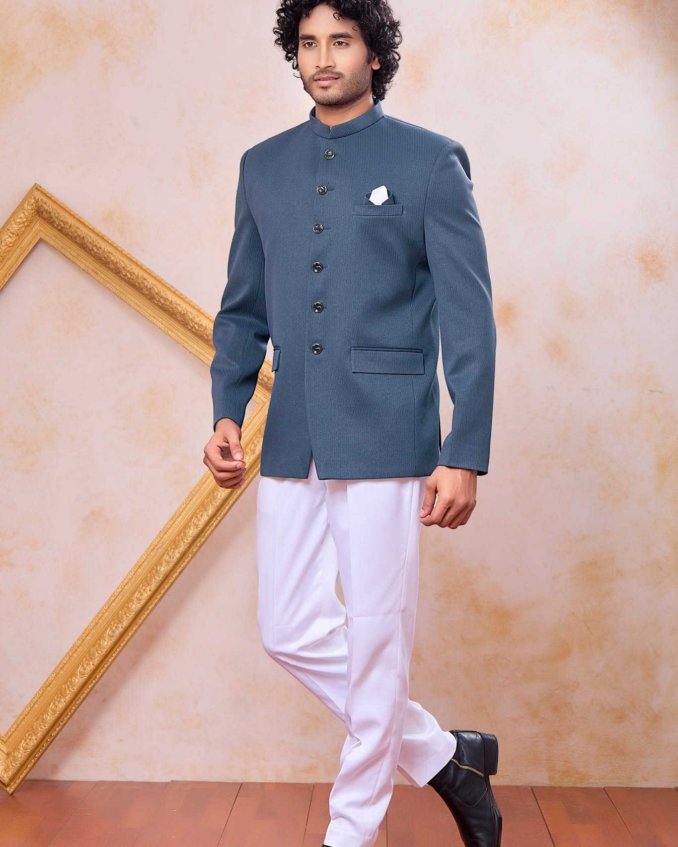 Step into timeless elegance with this Designer Grey Jodhpuri for Men. Crafted in premium Imported Plain Fabric with a sophisticated designer finish, this stylish Jodhpuri jacket is perfect for the modern groom and every special celebration.